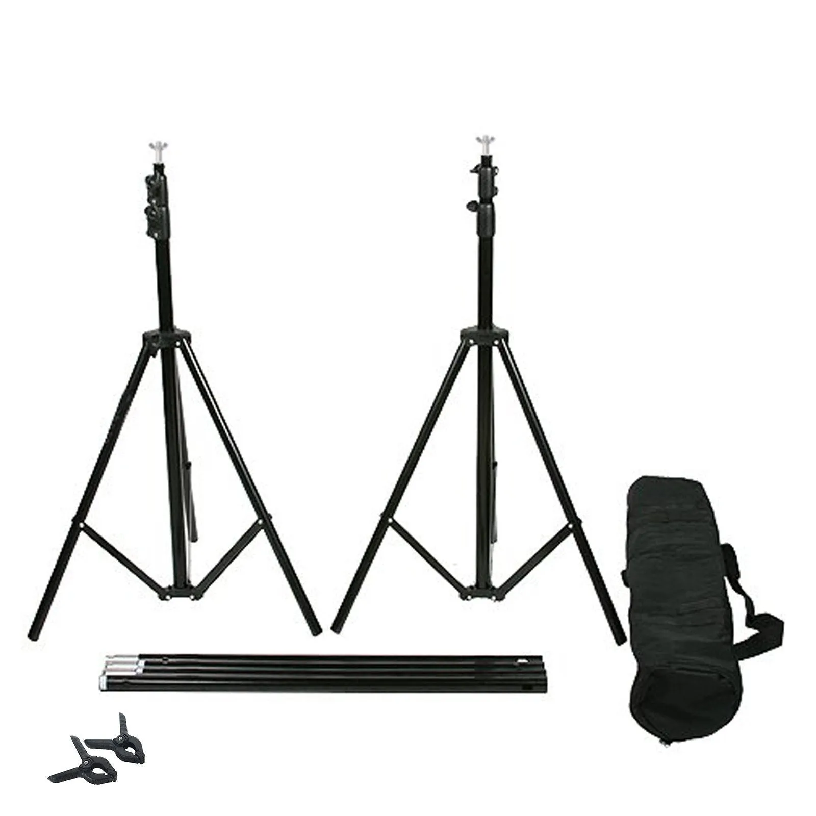 10FT Height Adjustable Photo Video Studio Crossbar Kit Background Backdrop Support System Stand with FREE Clips