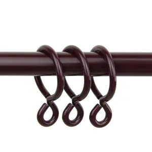 1" Curtain Eyelet Rings (Set of 10) - Mahogany