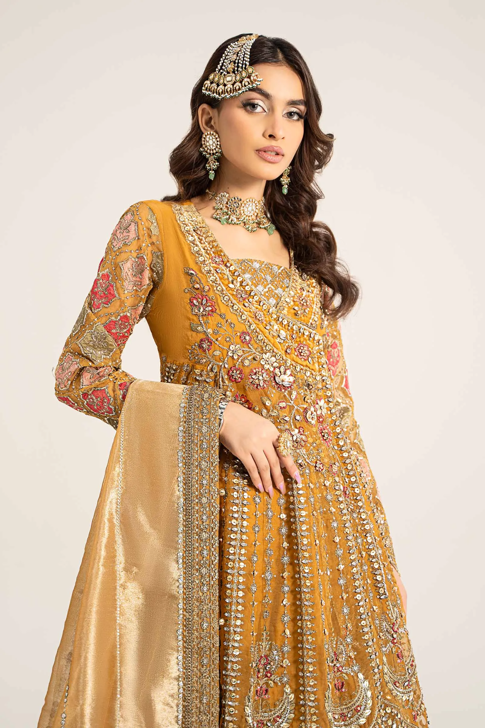 3 Piece Embroidered Organza Suit | BDS-2907