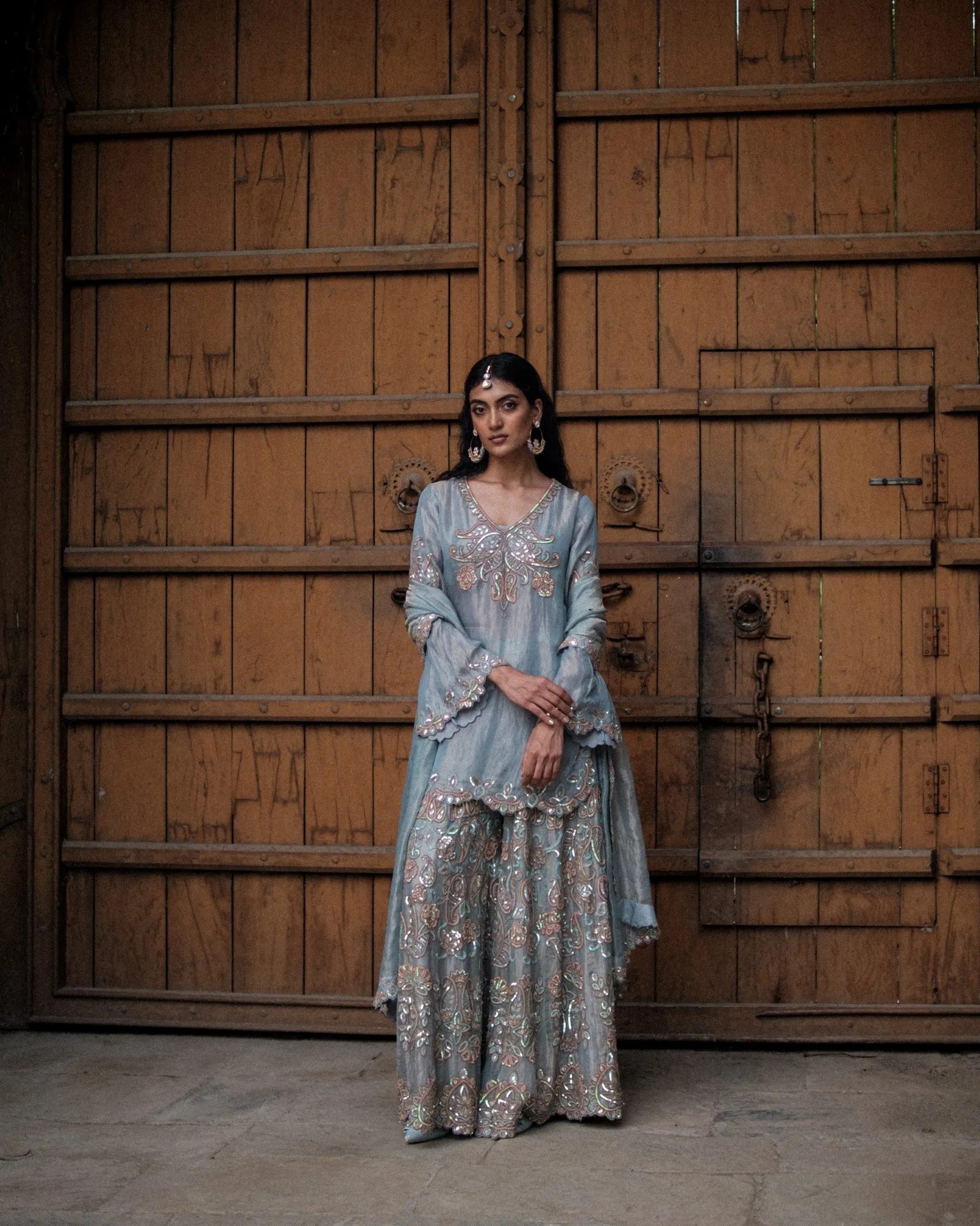 Ambi Henna Kurta Sharara Set