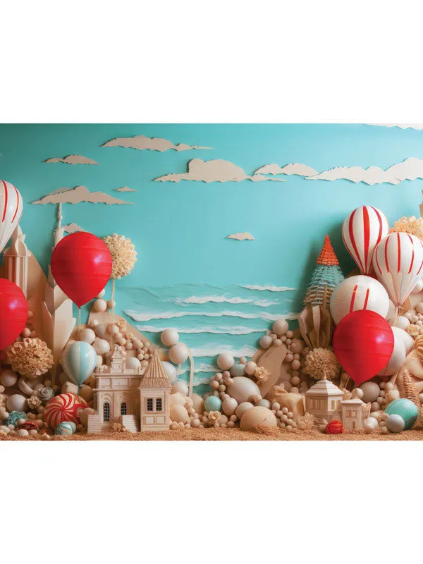 Beach Day Cake Smash Backdrop