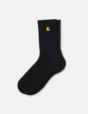 Carhartt-WIP Chase Socks - Black/Gold