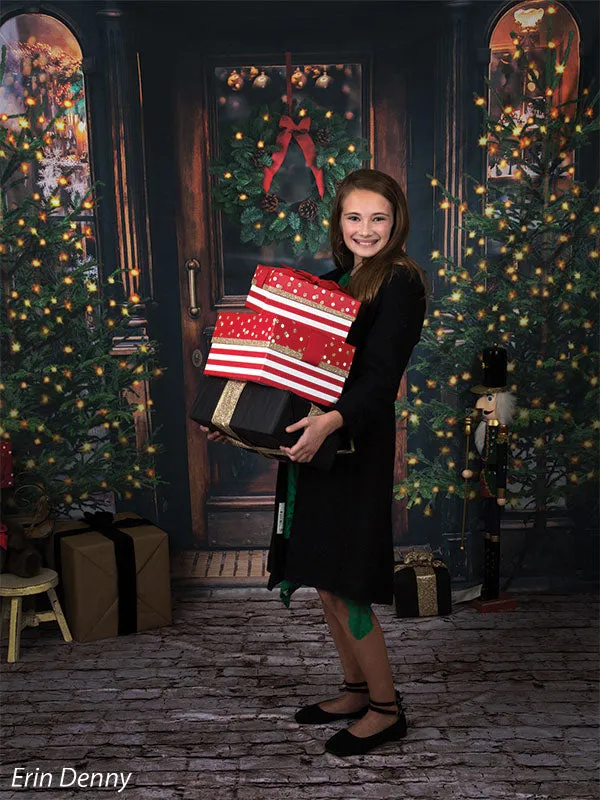 Christmas Market Printed Photo Backdrop