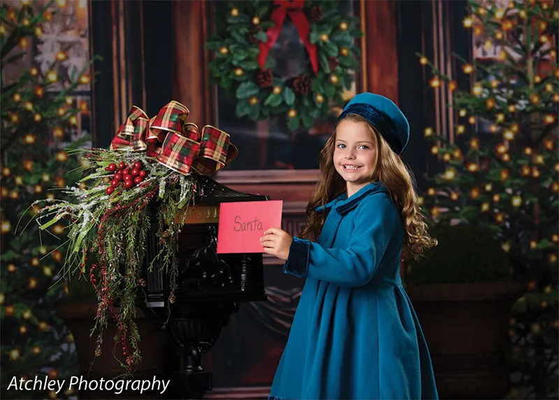 Christmas Market Printed Photo Backdrop