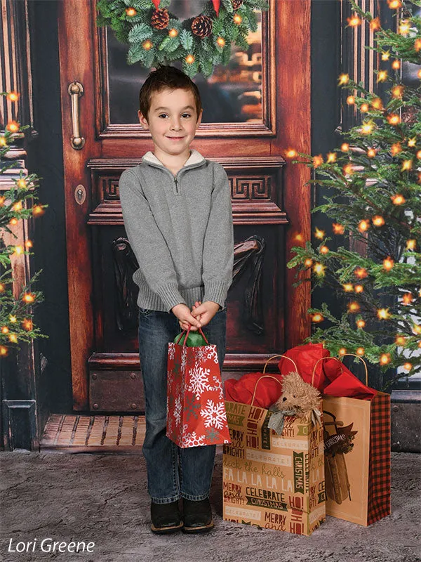 Christmas Market Printed Photo Backdrop