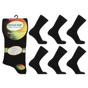 Flexi-Top Men's Loose Top Socks - Pack of 3