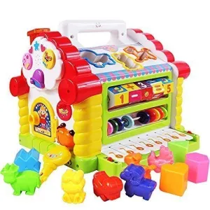 Galaxy Hi-Tech® Baby Toddler Activity Center Musical Activity Cube Play Learning Center Toy Interactive Educational Activity House Multi-Functions with Lights Sounds