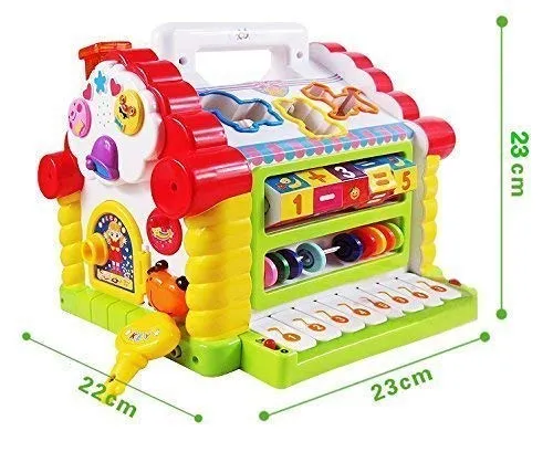 Galaxy Hi-Tech® Baby Toddler Activity Center Musical Activity Cube Play Learning Center Toy Interactive Educational Activity House Multi-Functions with Lights Sounds