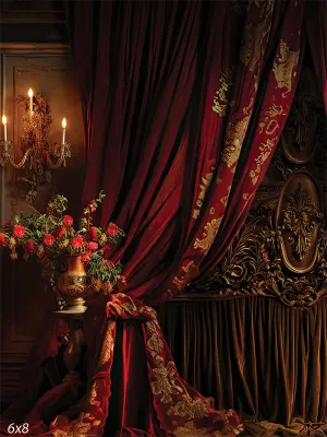 Gothic Red Room Backdrop