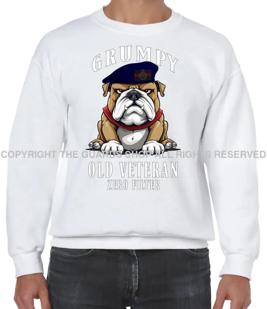 Grumpy Old Blues And Royals Veteran Front Printed Sweater