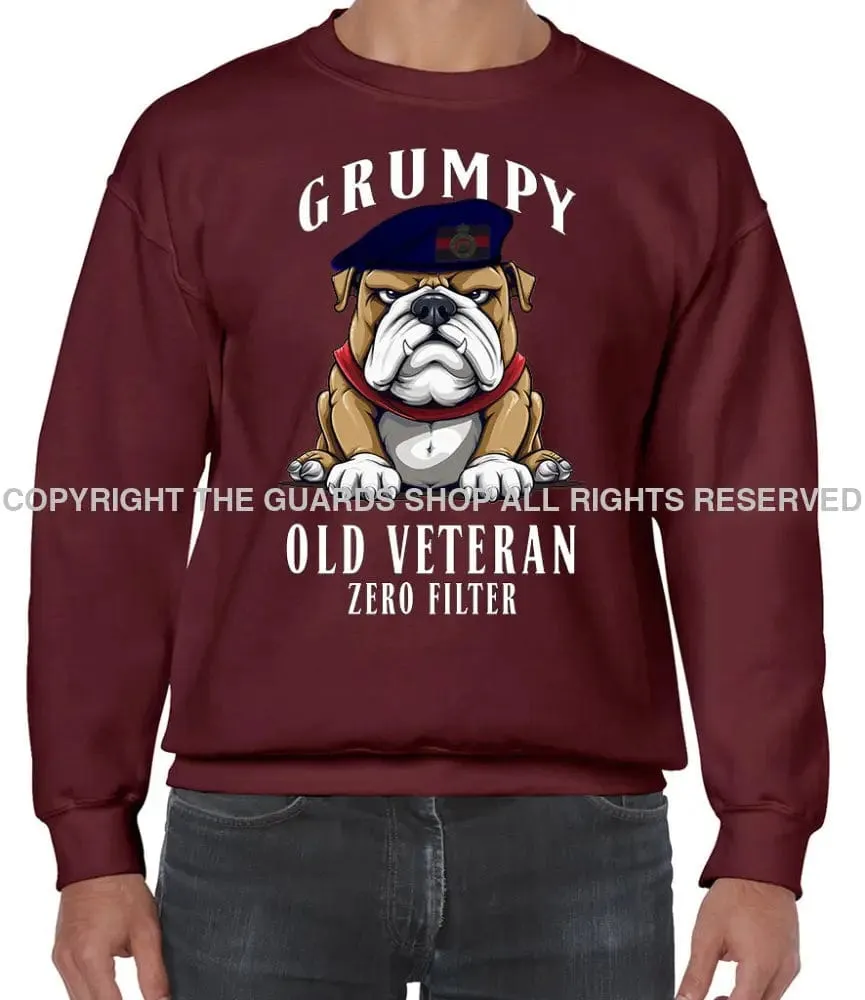 Grumpy Old Blues And Royals Veteran Front Printed Sweater