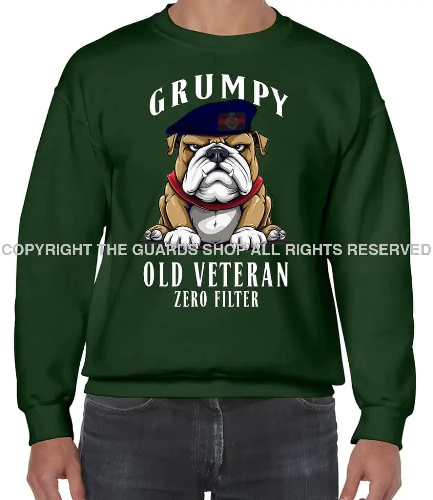 Grumpy Old Blues And Royals Veteran Front Printed Sweater