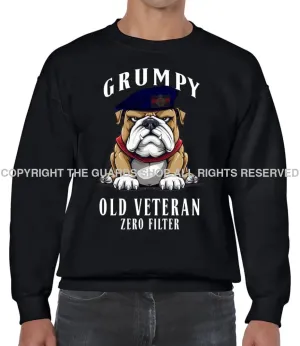 Grumpy Old Blues And Royals Veteran Front Printed Sweater