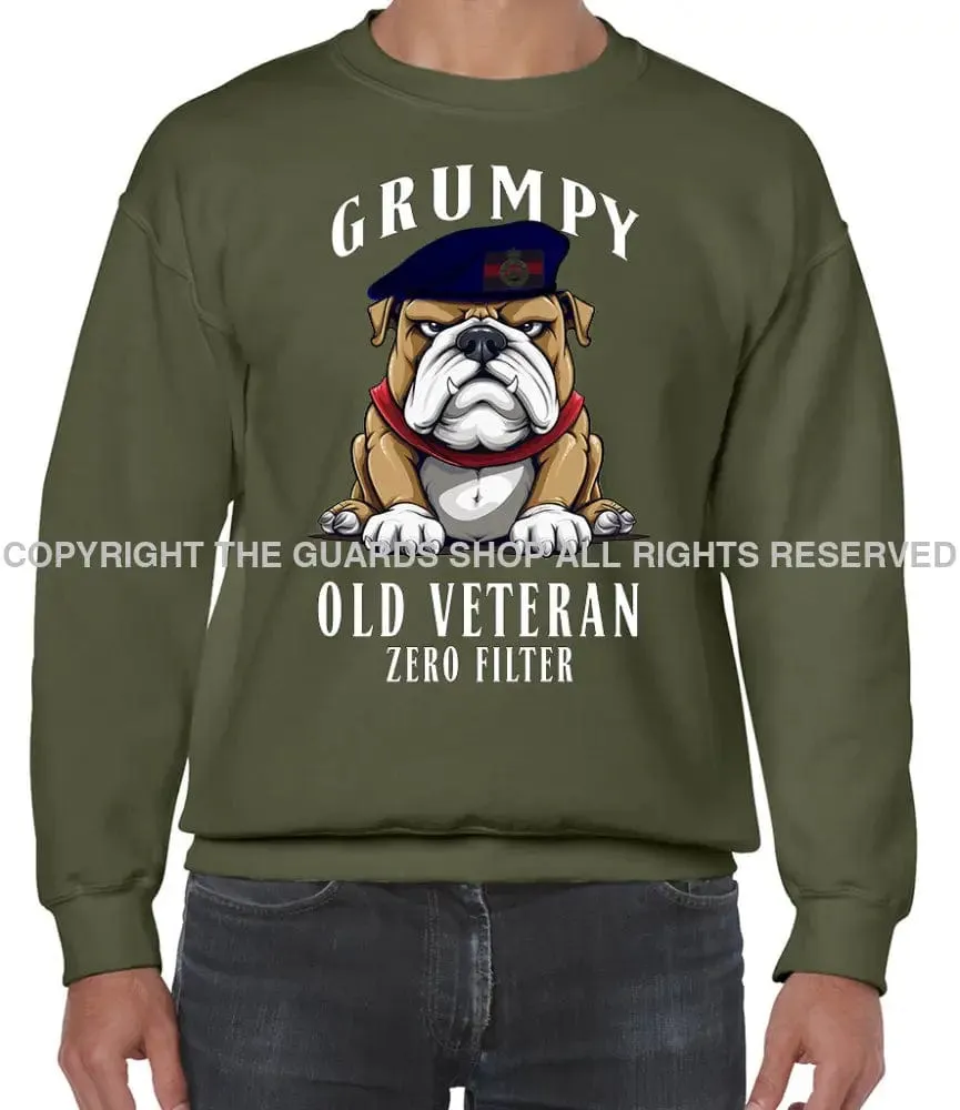 Grumpy Old Blues And Royals Veteran Front Printed Sweater