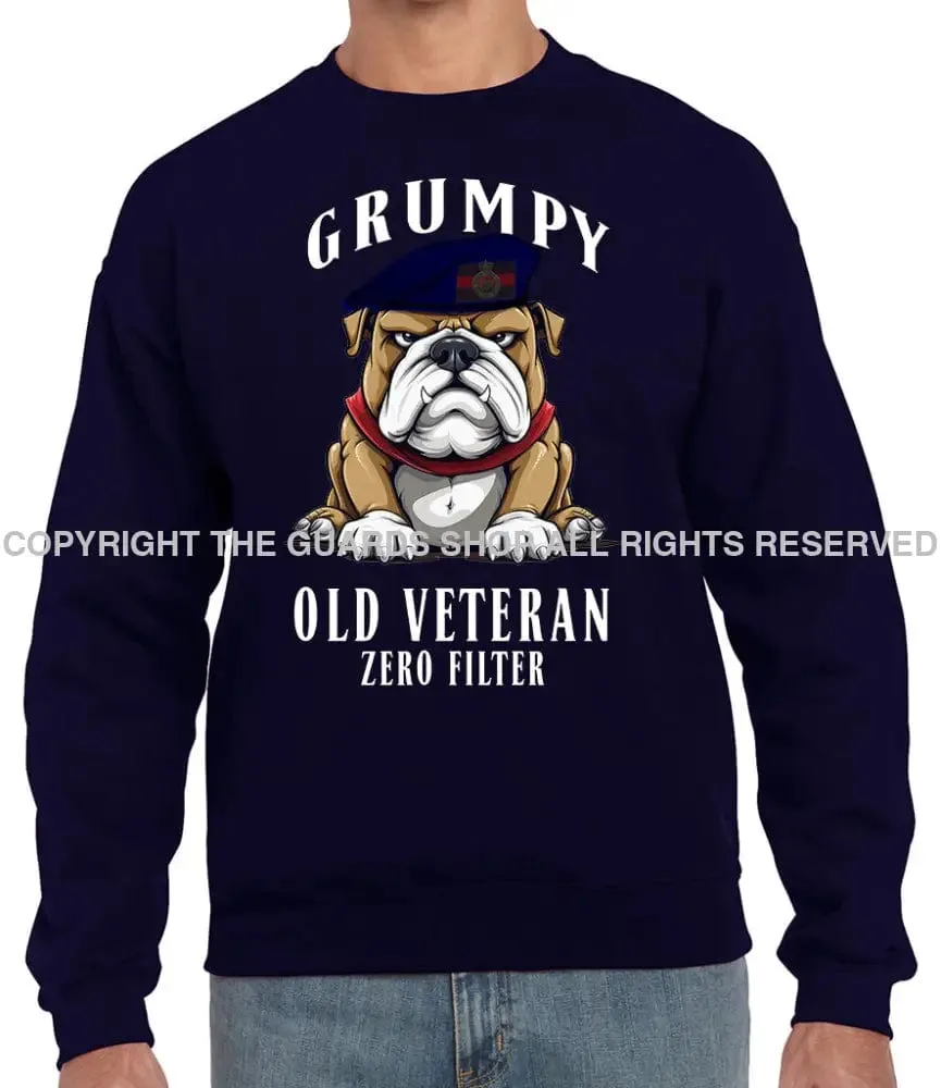 Grumpy Old Blues And Royals Veteran Front Printed Sweater