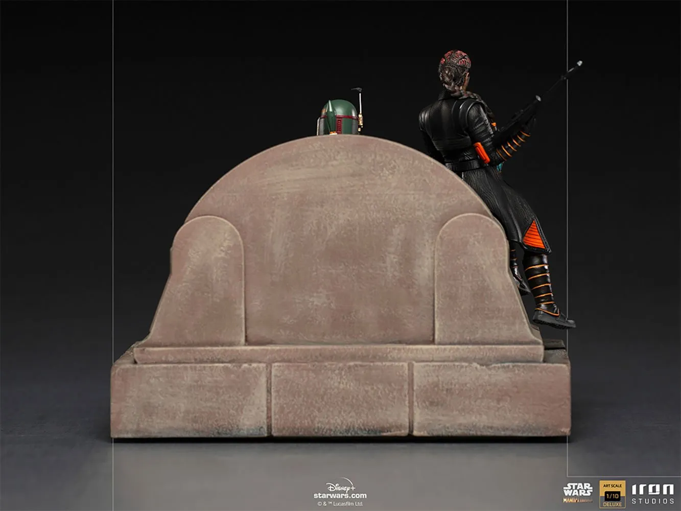 Iron Studios Star Wars The Mandalorian Boba Fett & Fennec Shand on Throne Deluxe 1:10 Scale Statue