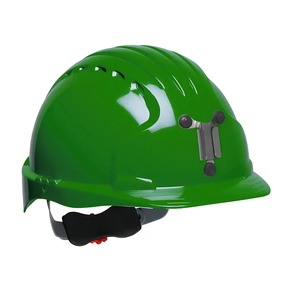 JSP 280-EV6151M-30 Standard Brim Mining Hard Hat with HDPE Shell, 6-Point Polyester Suspension and Wheel Ratchet Adjustment