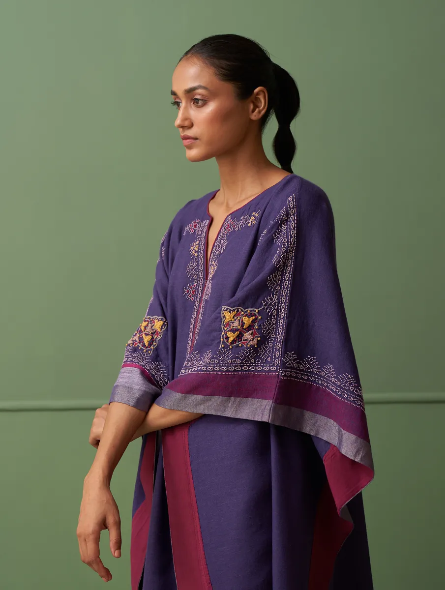 Lima Hand-Embroidered Kaftan - Byzantium