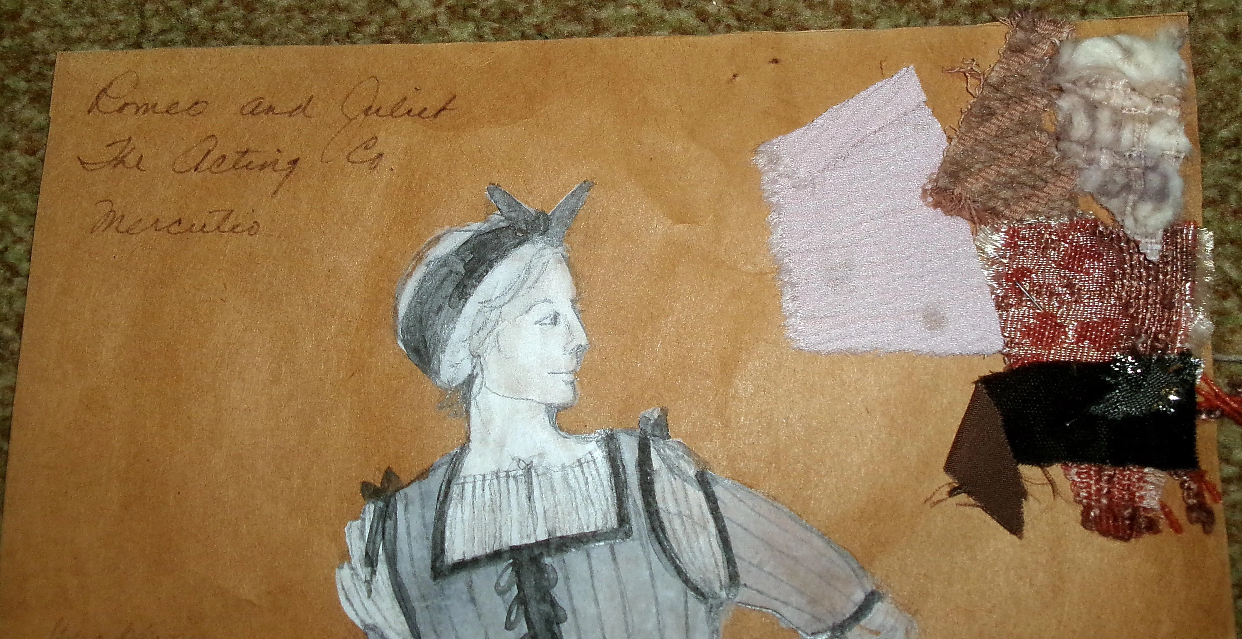 Mercutio  Costume Sketch, ROMEO AND JULIET by Jeanne Button