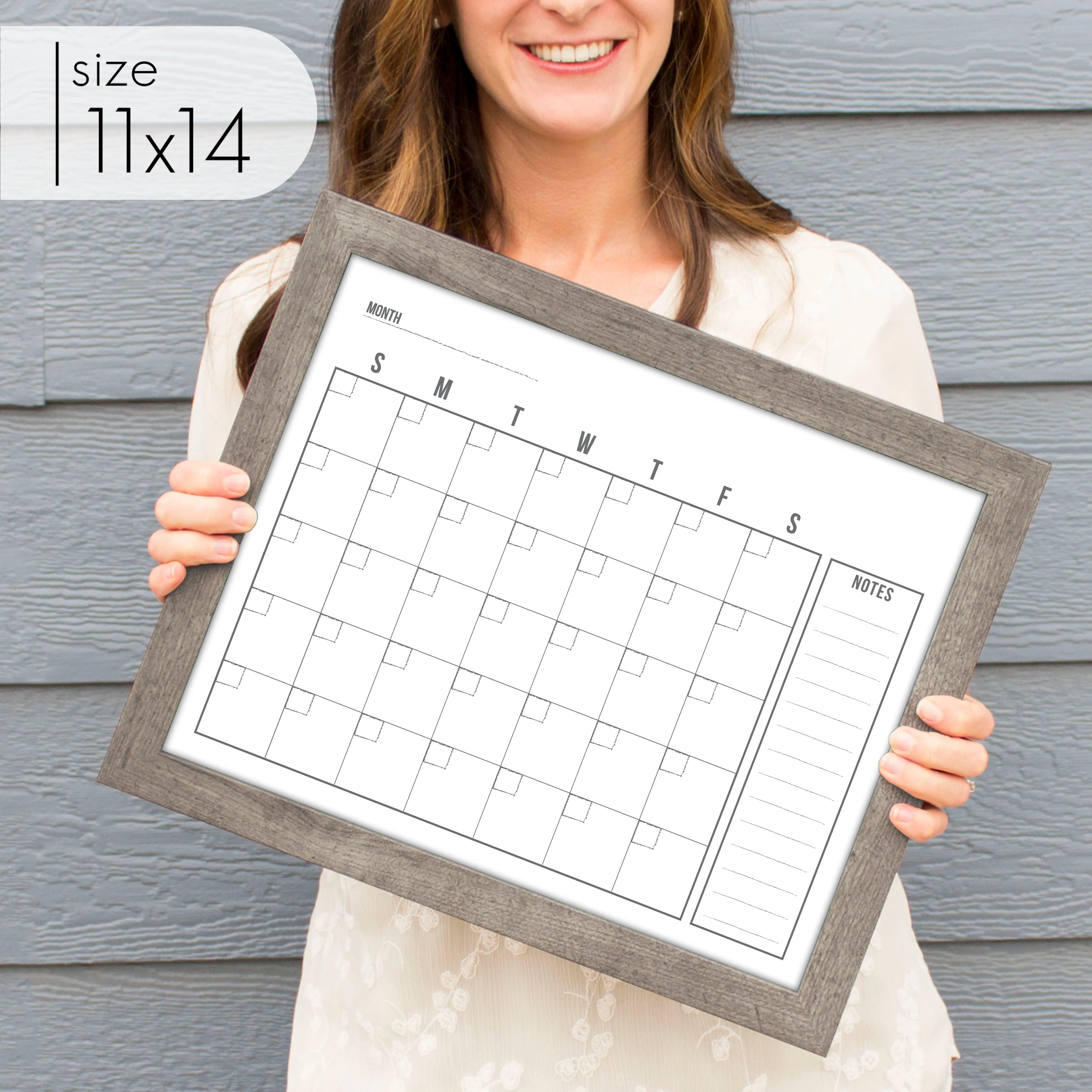 Monthly Framed Whiteboard Calendar   1 section | Horizontal Dwyer