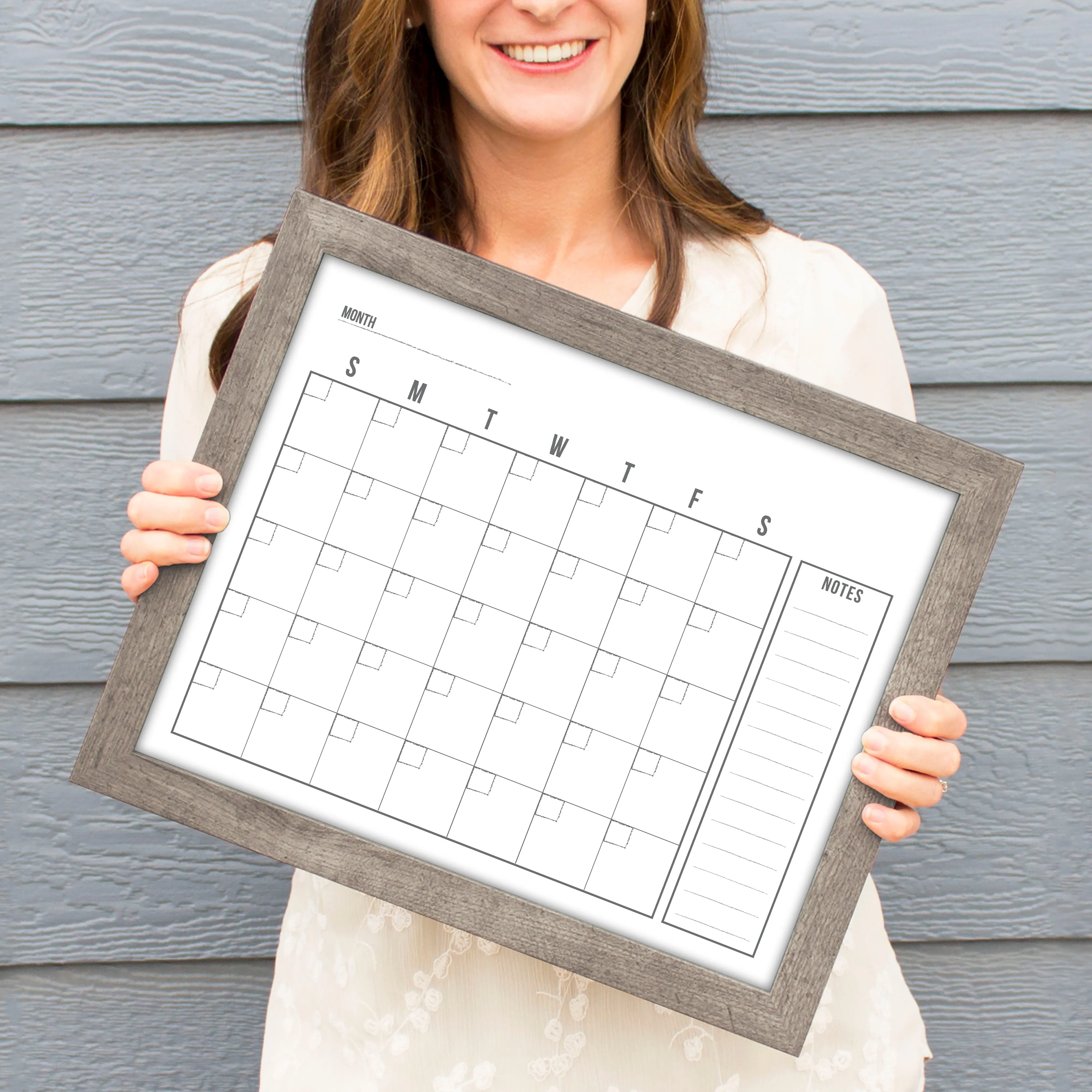 Monthly Framed Whiteboard Calendar   1 section | Horizontal Dwyer