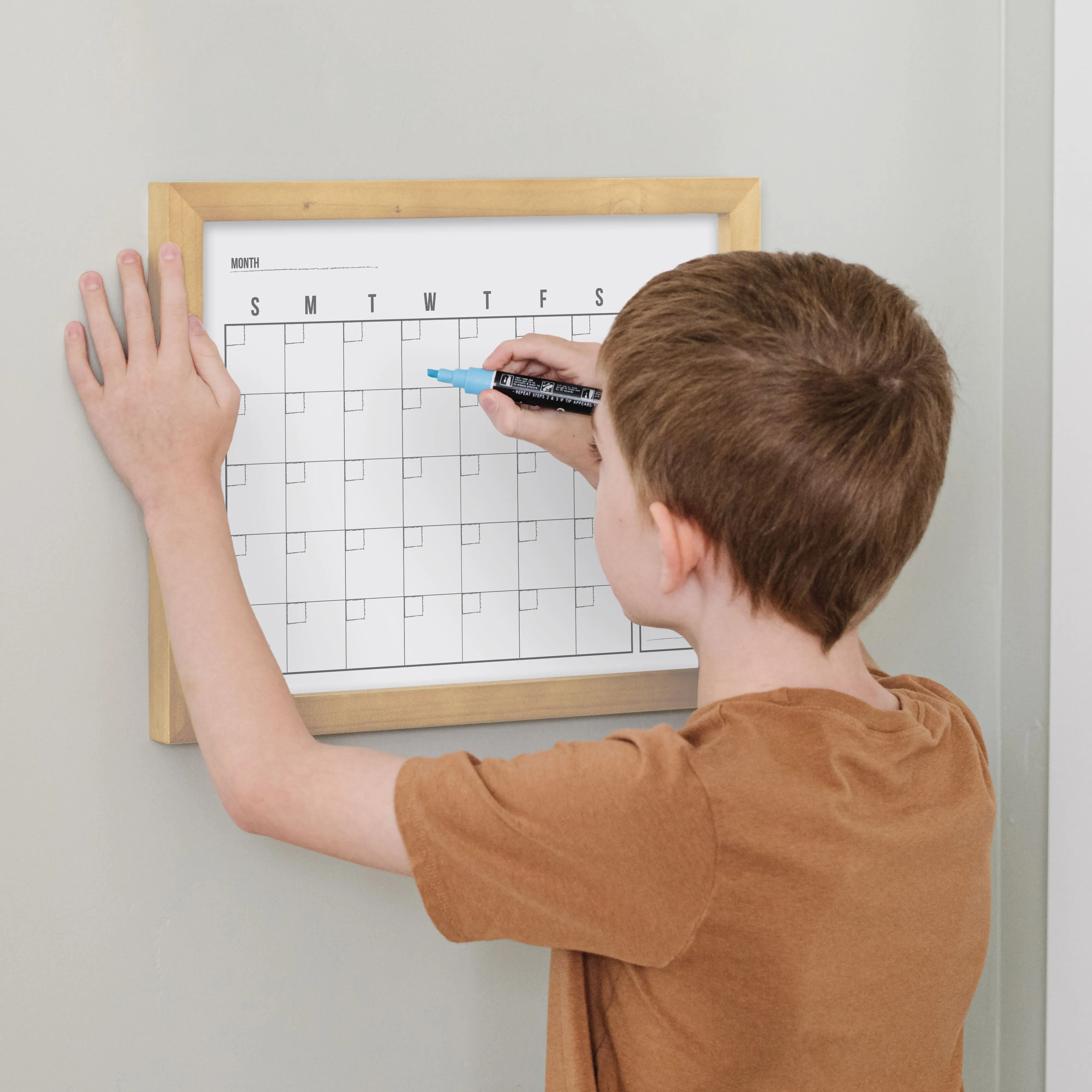 Monthly Framed Whiteboard Calendar   1 section | Horizontal Dwyer