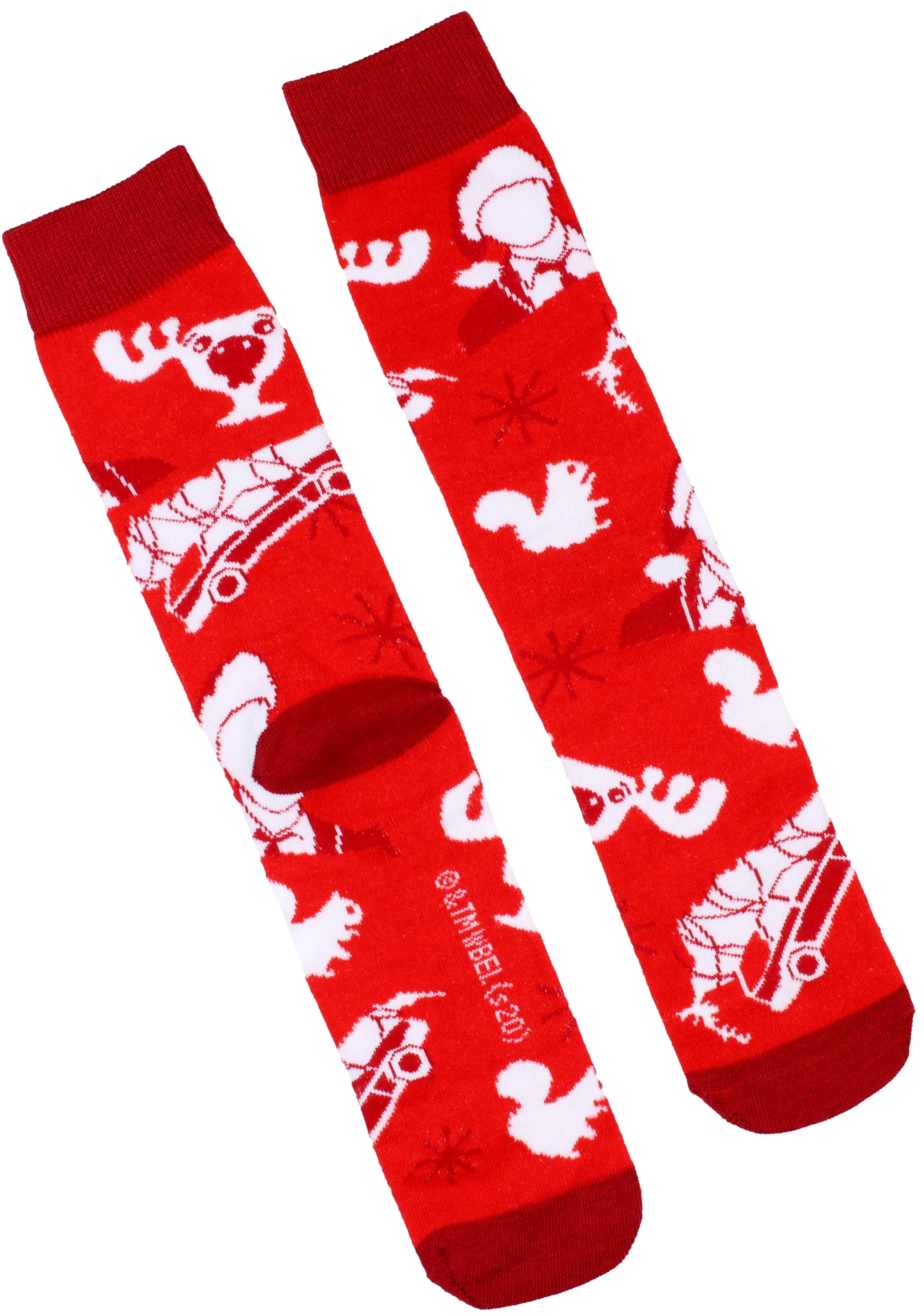 National Lampoon's Christmas Vacation Men's 3 Pack Mid-Calf Adult Crew Socks