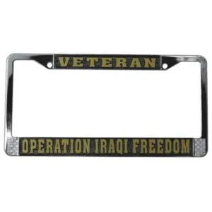 Operation Iraqi Freedom License Plate Frame