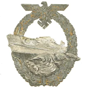 Original German WWII Kriegsmarine 2nd Model S-Boat Fast Attack Craft War Badge by W.E. Peekhaus