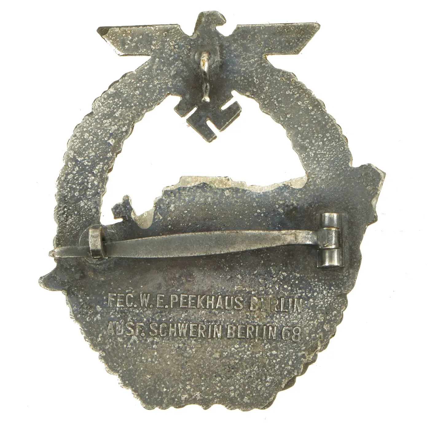 Original German WWII Kriegsmarine 2nd Model S-Boat Fast Attack Craft War Badge by W.E. Peekhaus