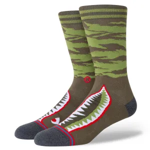 Stance Warbird Socks -  Olive/ Large