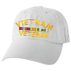 Vietnam Veteran with Campaign Ribbons Patch Ball Cap