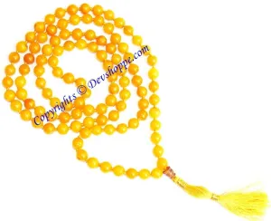 Yellow Jade mala for joy and happiness